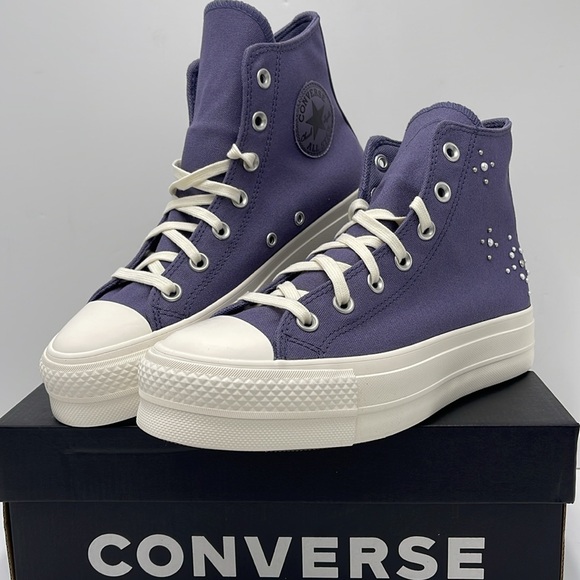 Converse WMNS А12513С CTAS LIFT HI
LAVENDER ASH/EGRET/BLACK Platforms Sneakers - Picture 4 of 16